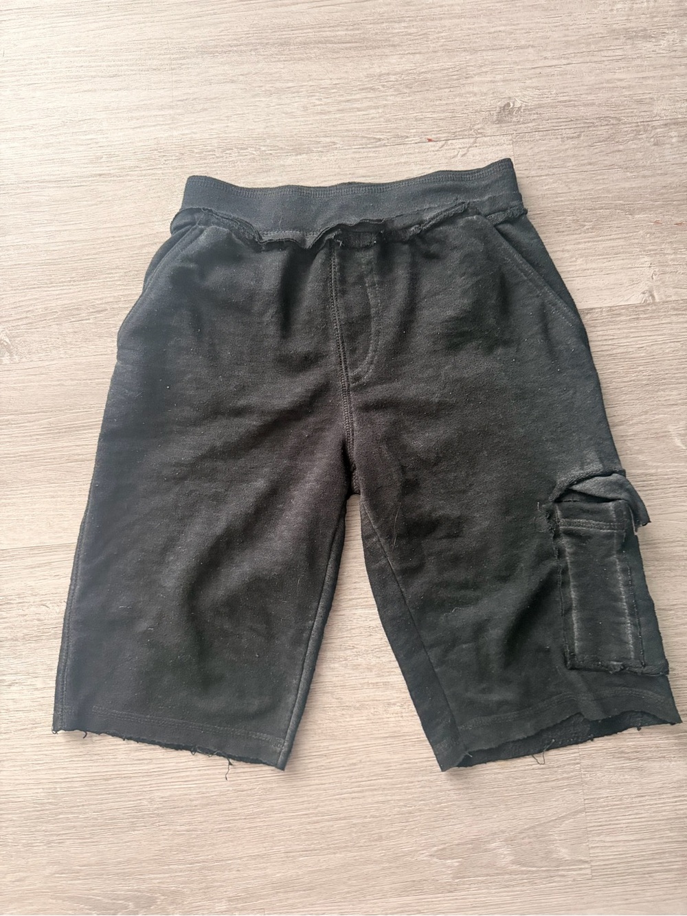 Kids Mish Boys Black Cargo Shorts with Elastic Waist